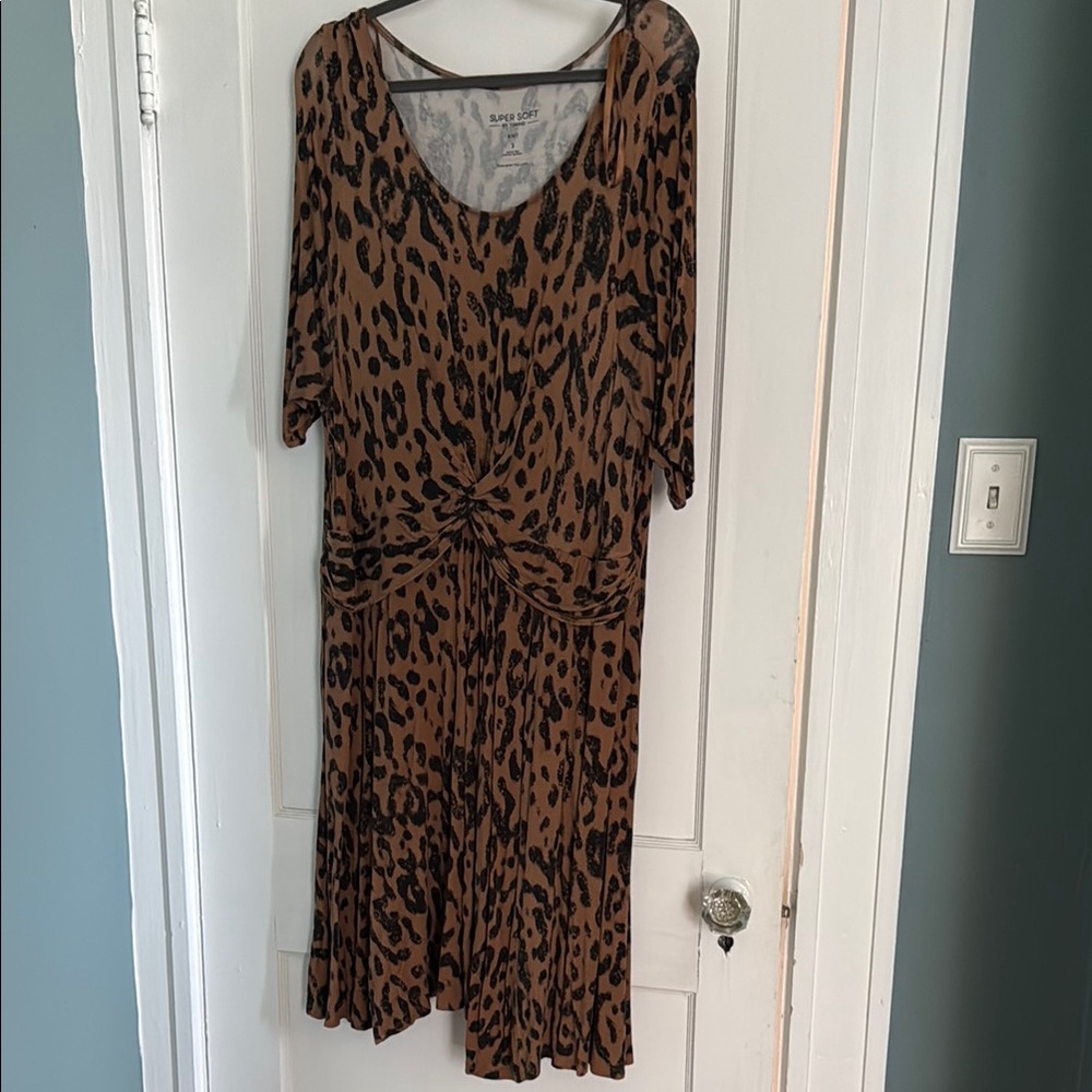 Brown Leopard Print Dress
